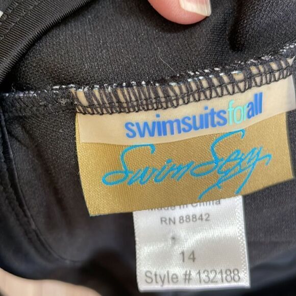 SWIMSUITS FOR ALL SWIM SEXY BIKINI TOP IN BLACK PRINT - Picture 4 of 4